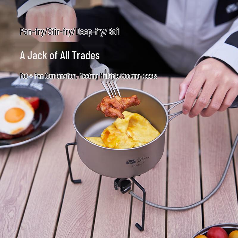Mobi Garden Foldable Titanium Camping Cookware Set
Mobi Garden Foldable Titanium Camping Cookware Set