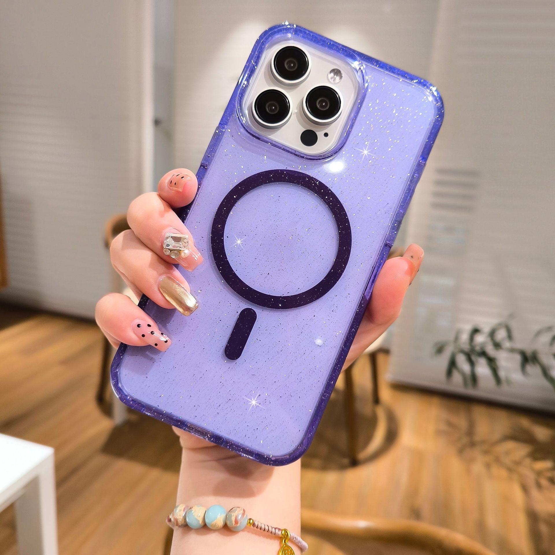 Suitable for IPhone16promax Phone Case Acrylic Apple 15pro Flash Powder Transparent Magnetic Case Apple 14ProMax
Suitable for IPhone16promax Phone Case Acrylic Apple 15pro Flash Powder Transparent Magnetic Case Apple 14ProMax