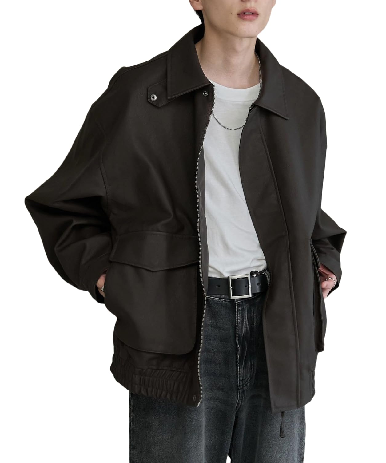 WEGO Unisex Flight Perfect for Fall and Size Eco-Leather 2-Way Jacket, Oversized, Simple, Casual, Winter, Small, Brown.
WEGO Unisex Flight Perfect for Fall and Size Eco-Leather 2-Way Jacket, Oversized, Simple, Casual, Winter, Small, Brown.