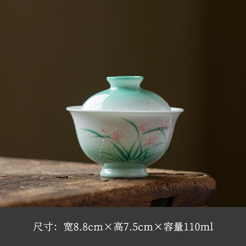 110ml Gradient Ramp Hand-painted Orchid Gaiwan Retro Tea Tureen Tea Bowl With Lid Kit Tea Making Cover Bowl For Tea Collection
110ml Gradient Ramp Hand-painted Orchid Gaiwan Retro Tea Tureen Tea Bowl With Lid Kit Tea Making Cover Bowl For Tea Collection