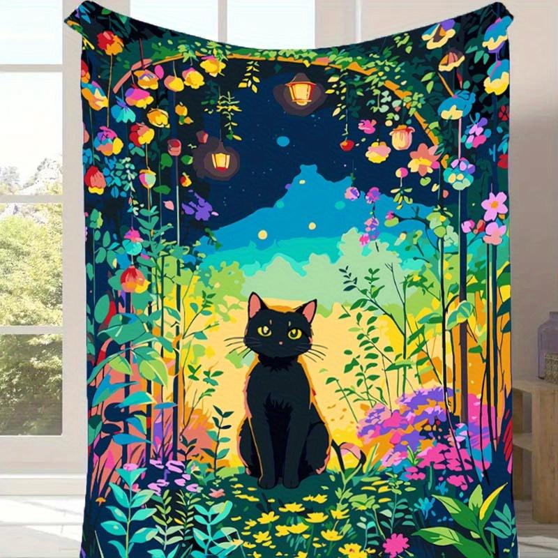 1pc Cat Print Blanket, Soft Warm Throw Blanket Nap Blanket for Couch Sofa Office Bed Camping Travel, Multi-purpose Gift Blanket 130cmx150cm
1pc Cat Print Blanket, Soft Warm Throw Blanket Nap Blanket for Couch Sofa Office Bed Camping Travel, Multi-purpose Gift Blanket 130cmx150cm