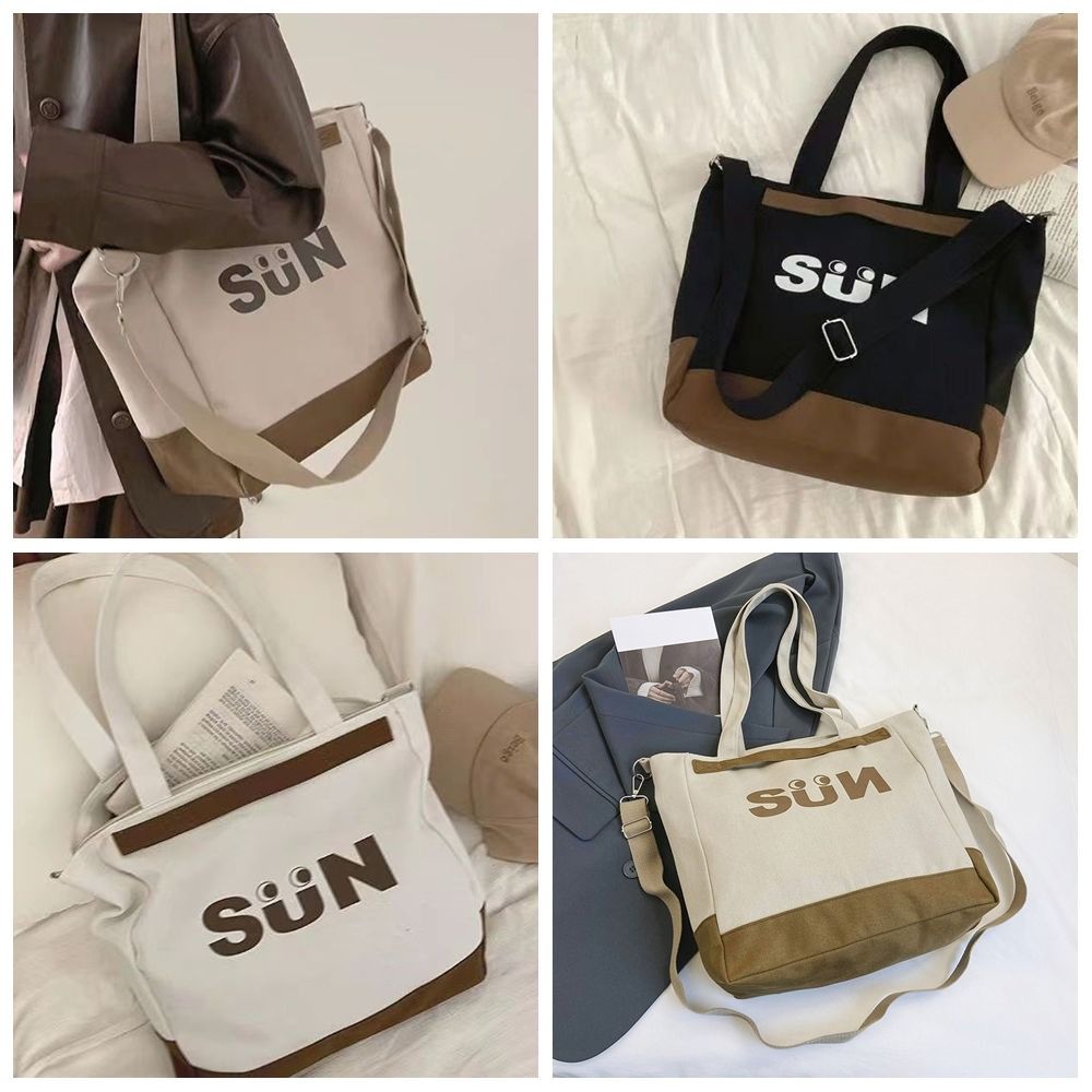 Street Style Simple Handbag Shoulder Bag Letter Tote Bag Solid Color Canvas Bag Streetwear білий
Street Style Simple Handbag Shoulder Bag Letter Tote Bag Solid Color Canvas Bag Streetwear білий