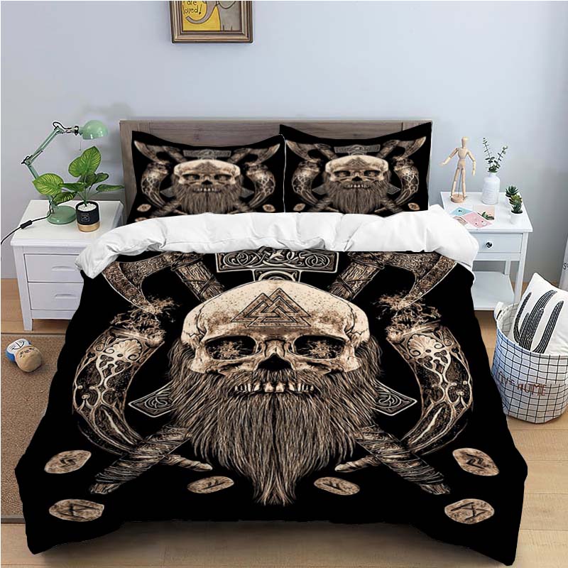 Viking Soft Duvet Cover King Scplusinavian Folklore Motifs Beding Set Microfiber Northern Germanic Culture Mjolnir Warm Comforter Cover 135*200cm Eu-Single
Viking Soft Duvet Cover King Scplusinavian Folklore Motifs Beding Set Microfiber Northern Germanic Culture Mjolnir Warm Comforter Cover 135*200cm Eu-Single