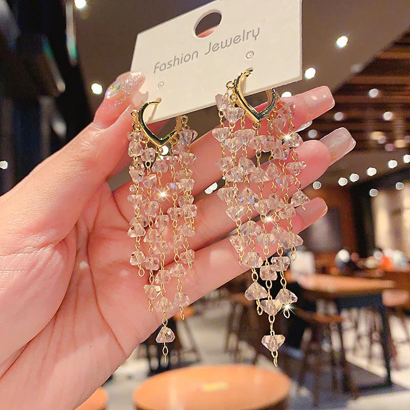 Korean Temperament Irregular Crystal Tassels Heart Shape Dangle Earrings for Women Super Fairy Stainless Steel Piercing Jewelry золотой
Korean Temperament Irregular Crystal Tassels Heart Shape Dangle Earrings for Women Super Fairy Stainless Steel Piercing Jewelry золотой