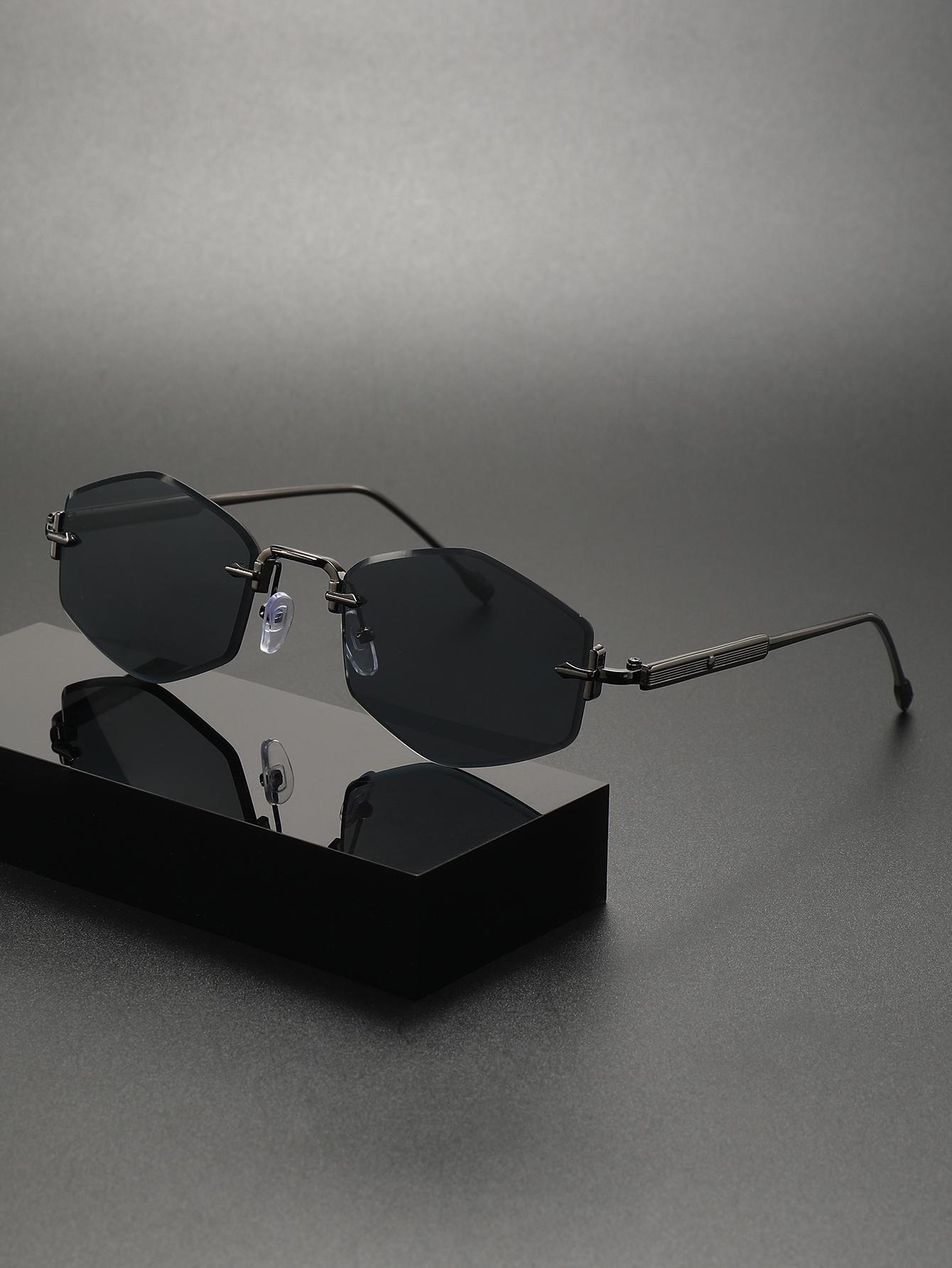 Geometric Unisex Frameless Glasses with Cross Decoration Unique Arm Design for Daily Use And Driving
Geometric Unisex Frameless Glasses with Cross Decoration Unique Arm Design for Daily Use And Driving