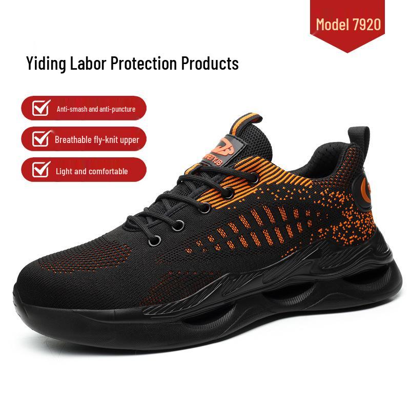 Men s Fly-Knit Breathable Steel Toe Safety Shoes with Rotating Buckle - Anti-Smash & Anti-Puncture for Comfortable Long-Standing Work
Men s Fly-Knit Breathable Steel Toe Safety Shoes with Rotating Buckle - Anti-Smash & Anti-Puncture for Comfortable Long-Standing Work