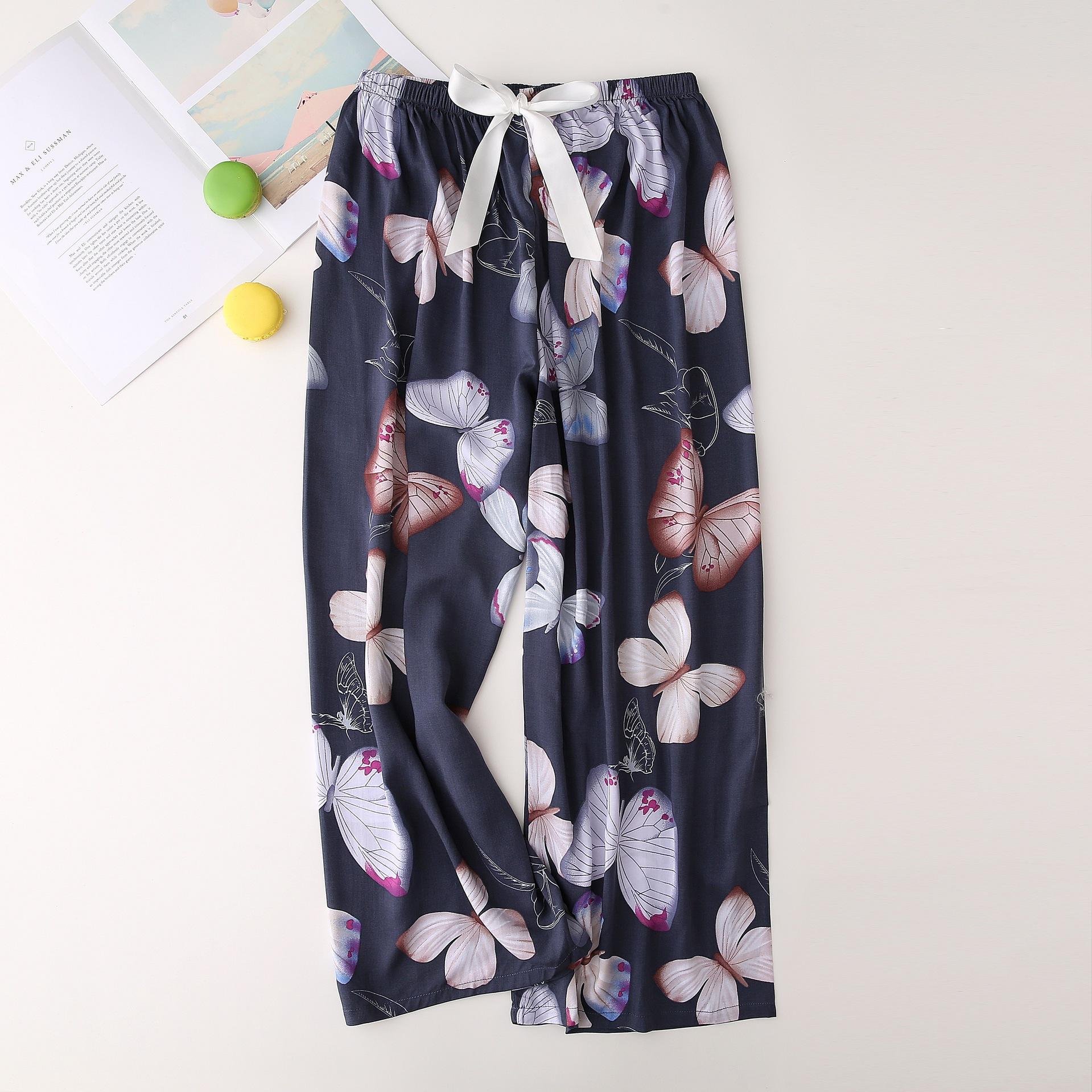 Летние хлопковые шелковые пижамы женские свободные широкие брюки с принтом One Size
Летние хлопковые шелковые пижамы женские свободные широкие брюки с принтом One Size