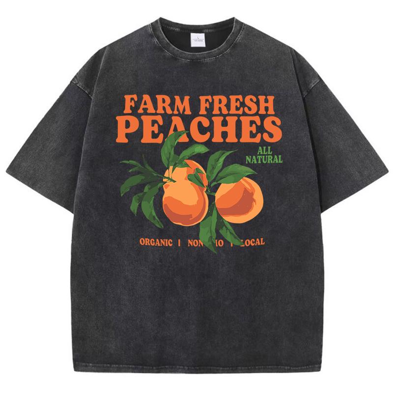 Farm Fresh Peaches All Natural Print Female Washed T Shirts Sport Casual T Shirt Summer Hip Hop Clothes Cotton Loose 3XL
Farm Fresh Peaches All Natural Print Female Washed T Shirts Sport Casual T Shirt Summer Hip Hop Clothes Cotton Loose 3XL