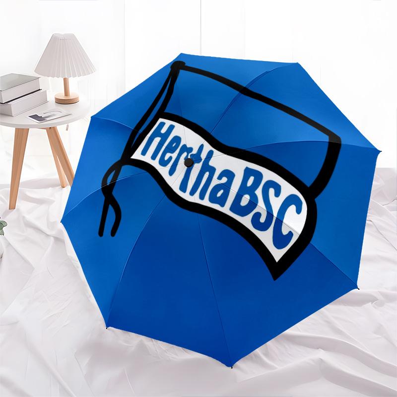 Hertha BSC pattern, automatic folding umbrella, portable and foldable design, 8 ribs, a Christmas or birthday gift.
Hertha BSC pattern, automatic folding umbrella, portable and foldable design, 8 ribs, a Christmas or birthday gift.