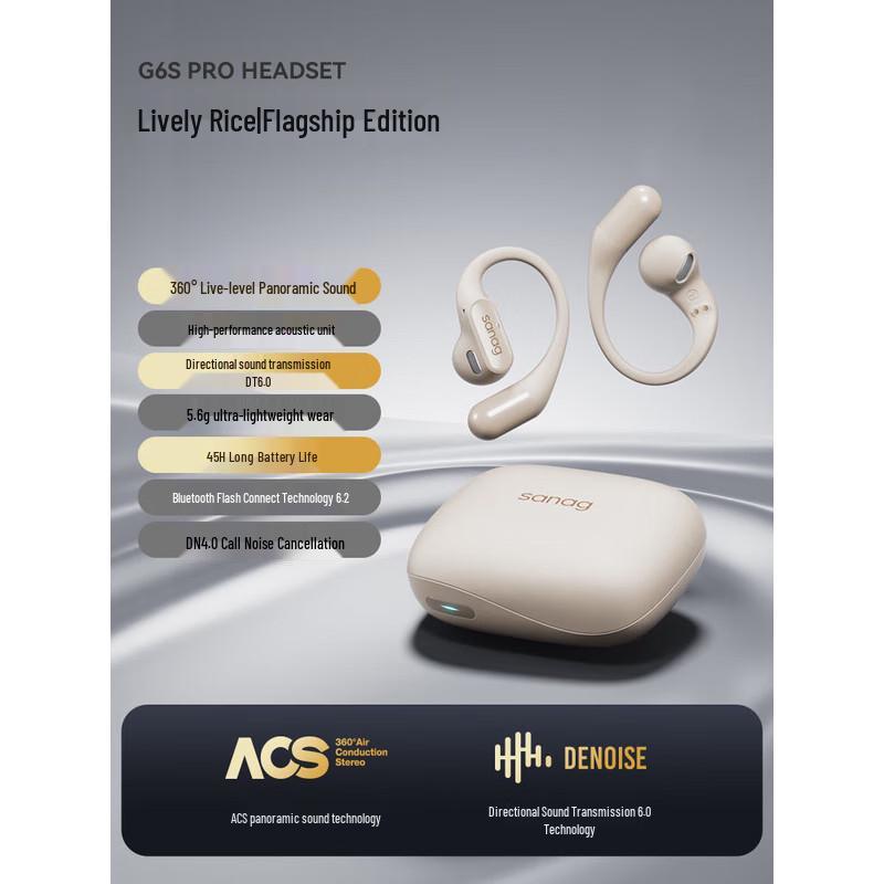 Saina G6S Open-Ear Bone Conduction Concept Bluetooth Sports Earbuds
Saina G6S Open-Ear Bone Conduction Concept Bluetooth Sports Earbuds