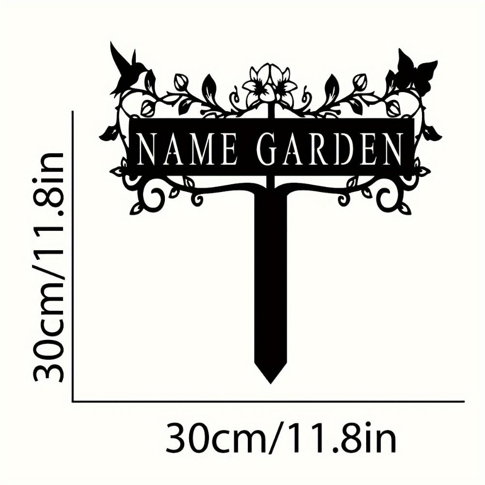 Metal Garden Stake Personalized Name Plate Bird Flower Gift for Gardener
Metal Garden Stake Personalized Name Plate Bird Flower Gift for Gardener
