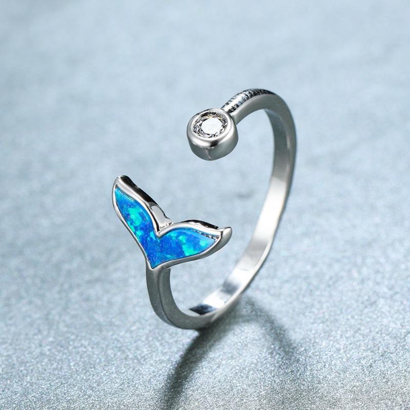 Wishinss fish tail opal open ring lady exquisite jewelry Adjustable opening синій
Wishinss fish tail opal open ring lady exquisite jewelry Adjustable opening синій