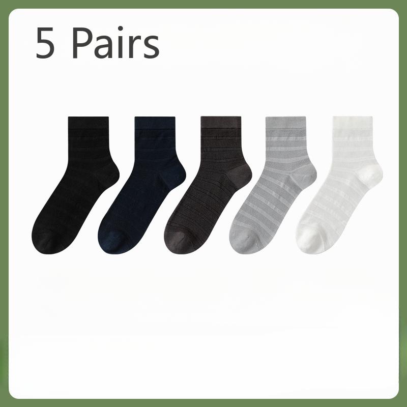 5 пар мужских летних дышащих и прохладных носков до середины икры из шелковой сетки, черные деловые бесшовные длинные носки 5 pairs
5 пар мужских летних дышащих и прохладных носков до середины икры из шелковой сетки, черные деловые бесшовные длинные носки 5 pairs