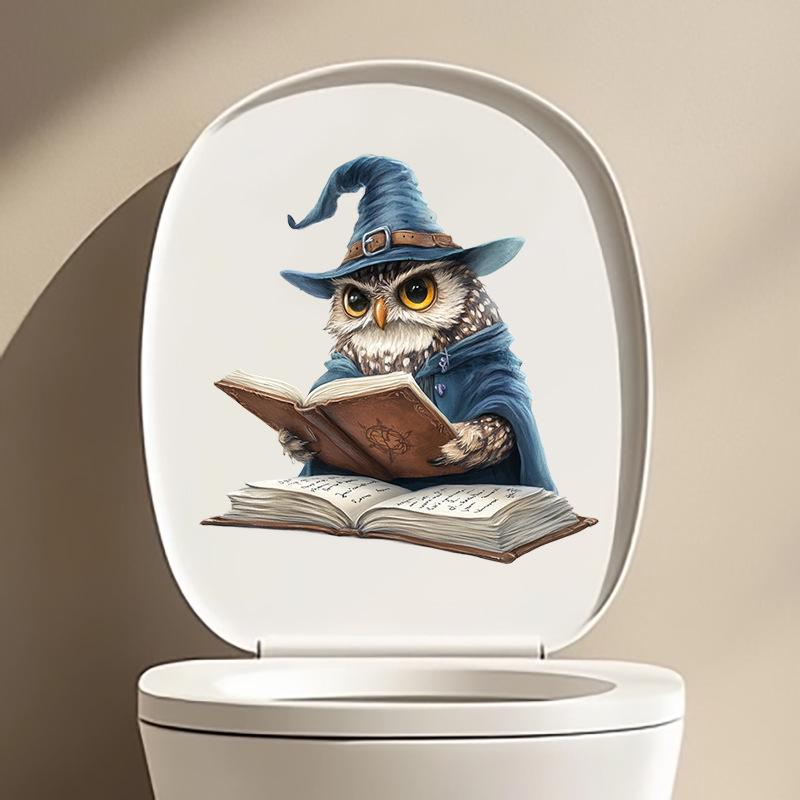 Owl Retro Reading Bathroom Toilet PVC Sticker One Sheet
Owl Retro Reading Bathroom Toilet PVC Sticker One Sheet