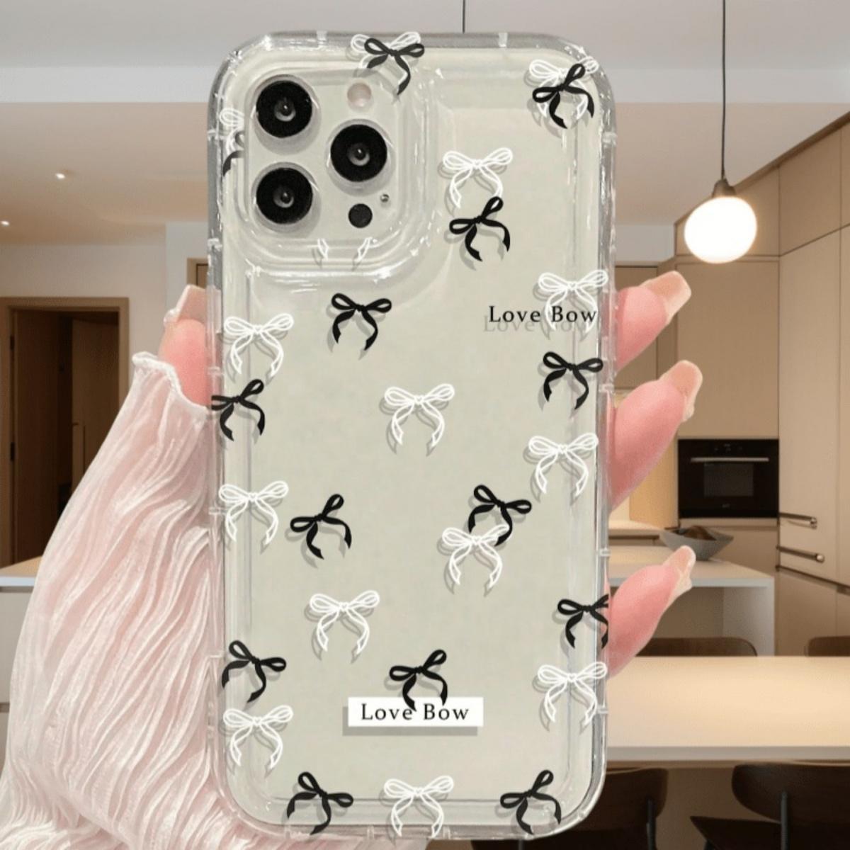 A Black and White Bow-Knot Printed Transparent Airbag Phone Case, Suitable for iPhone 17, 16, 15, Plus, Pro, Max Series Phones - Ideal for Gifting iPhone 15 Pro Max чистий
A Black and White Bow-Knot Printed Transparent Airbag Phone Case, Suitable for iPhone 17, 16, 15, Plus, Pro, Max Series Phones - Ideal for Gifting iPhone 15 Pro Max чистий