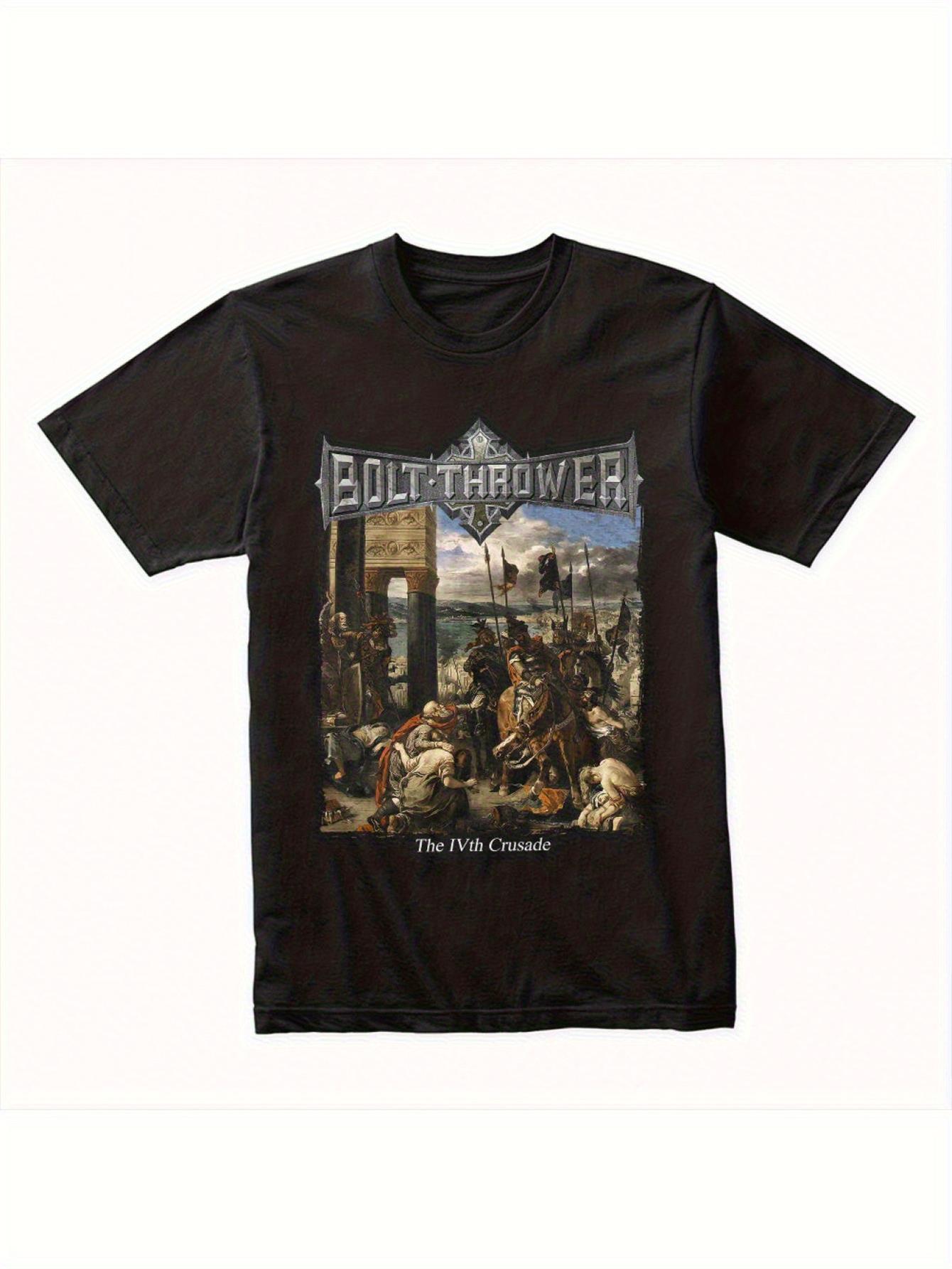 Men s Bolt Thrower Crusade Medieval Warfare T-Shirt - Heavy Metal Band Merch with Vintage Battle Scene Print S
Men s Bolt Thrower Crusade Medieval Warfare T-Shirt - Heavy Metal Band Merch with Vintage Battle Scene Print S