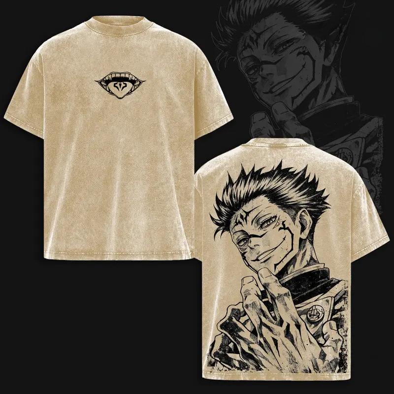 Футболки с изображением персонажей аниме Jujutsu Kaisen Ryomen Sukuna, мужские и женские, из стираного хлопка, ретро, свободного кроя, в стиле Харадзюку. S коричневый
Футболки с изображением персонажей аниме Jujutsu Kaisen Ryomen Sukuna, мужские и женские, из стираного хлопка, ретро, свободного кроя, в стиле Харадзюку. S коричневый