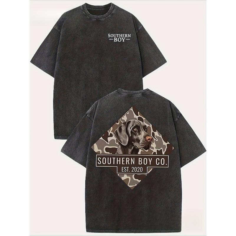 European Size Orca Brand Southern Boy Co. Camo Hunting Dog Graphic Washed Cotton T-Shirt Vintage Street Double-Sided Printed Pattern T-Shirt S
European Size Orca Brand Southern Boy Co. Camo Hunting Dog Graphic Washed Cotton T-Shirt Vintage Street Double-Sided Printed Pattern T-Shirt S