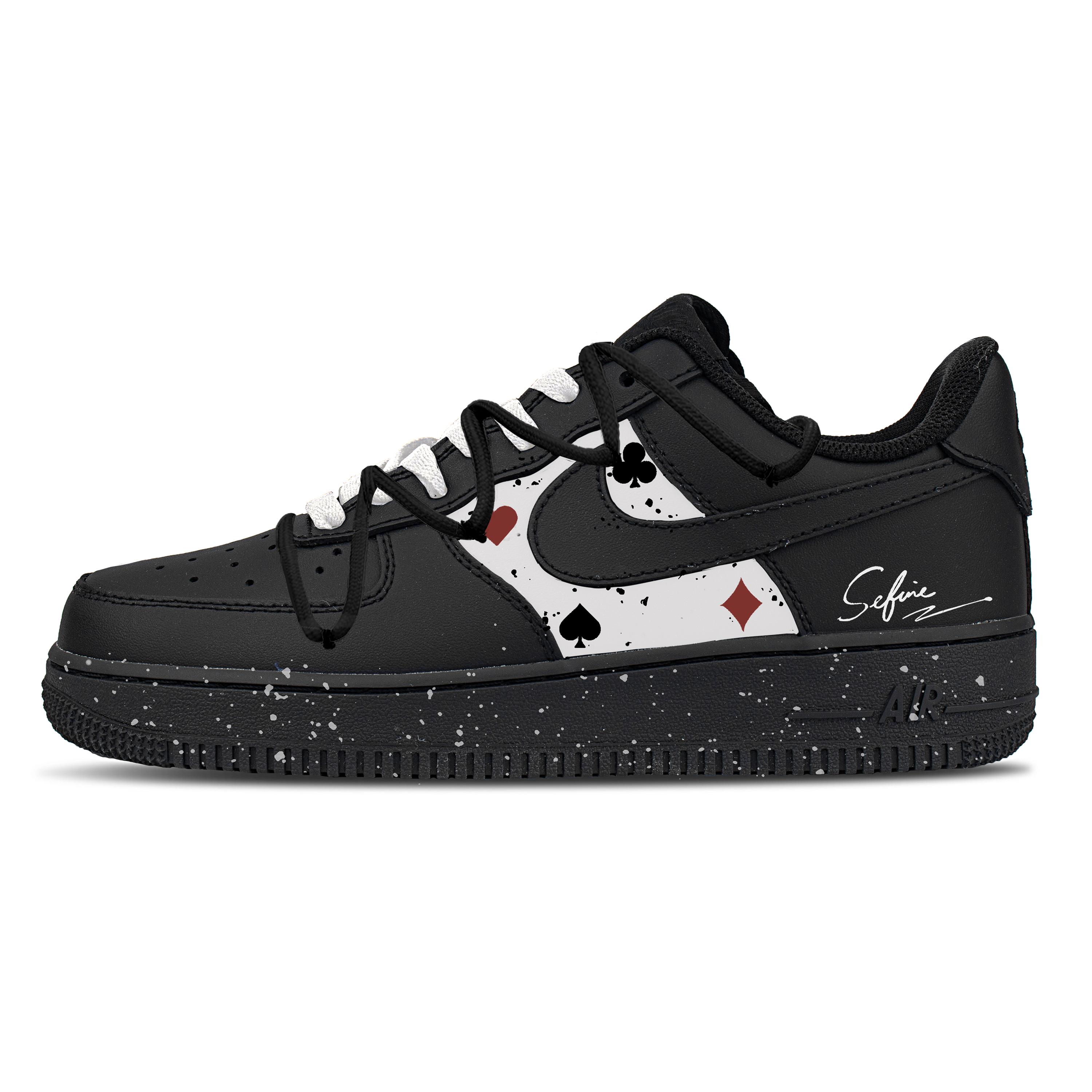Nike Air Force 1 Killer Of Spades Leather Abrasion Resistant Slip Resistant Low top Skateboard Shoes Unisex Black White CW2288-001(Team34-) 36.5
Nike Air Force 1 Killer Of Spades Leather Abrasion Resistant Slip Resistant Low top Skateboard Shoes Unisex Black White CW2288-001(Team34-) 36.5