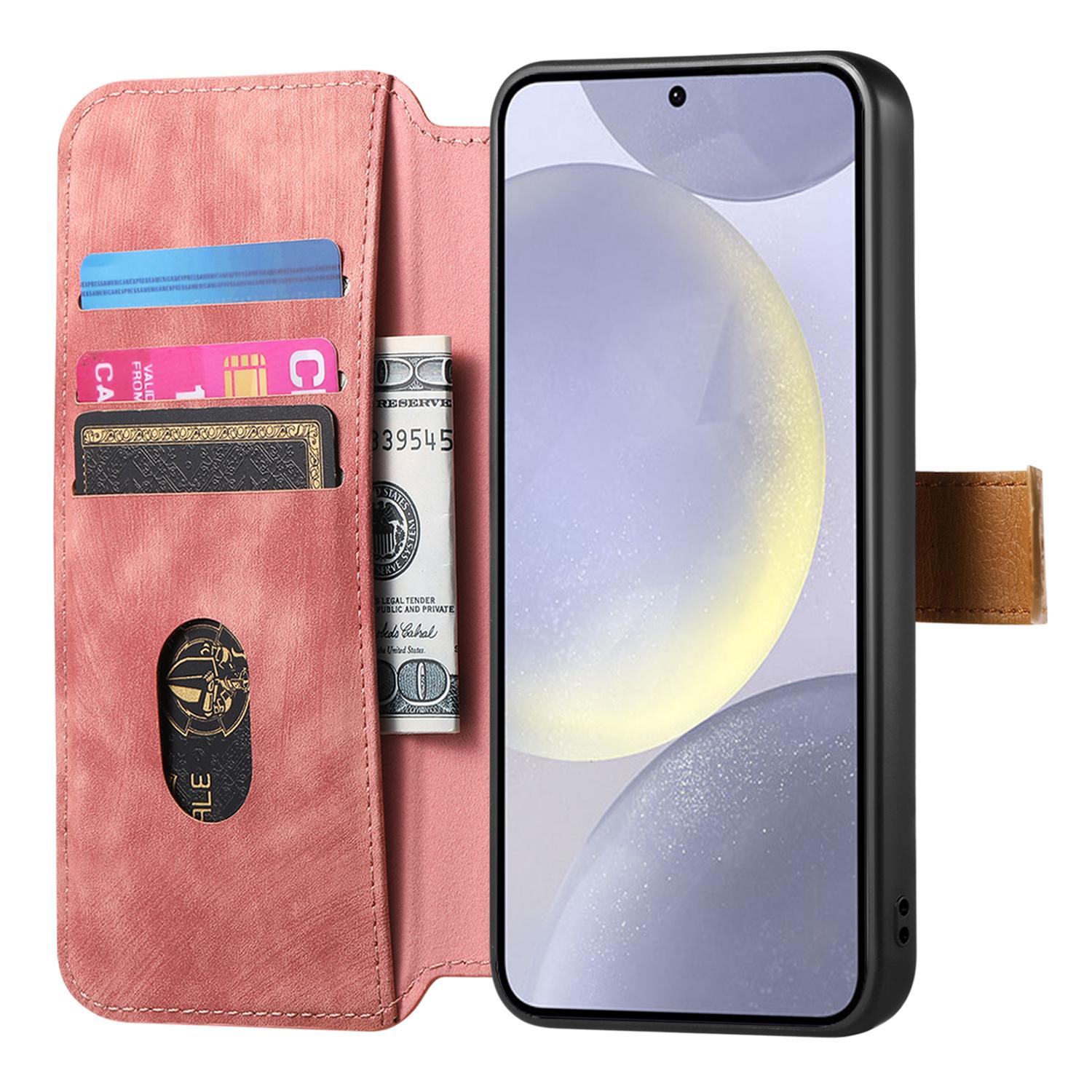 For Samsung Galaxy S25+/S24+ Case Wallet Retro Leather Phone Cover with Wristband Kickstand Blue
For Samsung Galaxy S25+/S24+ Case Wallet Retro Leather Phone Cover with Wristband Kickstand Blue