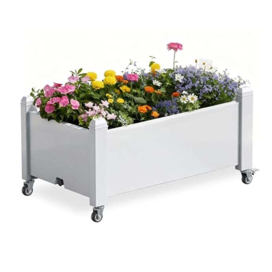 Raised Garden Bed with Wheels 14 Gallon Self-Watering Planter Box with Drainage Plug Gauge for Vegetables Flowers Herbs Succule United States
Raised Garden Bed with Wheels 14 Gallon Self-Watering Planter Box with Drainage Plug Gauge for Vegetables Flowers Herbs Succule United States