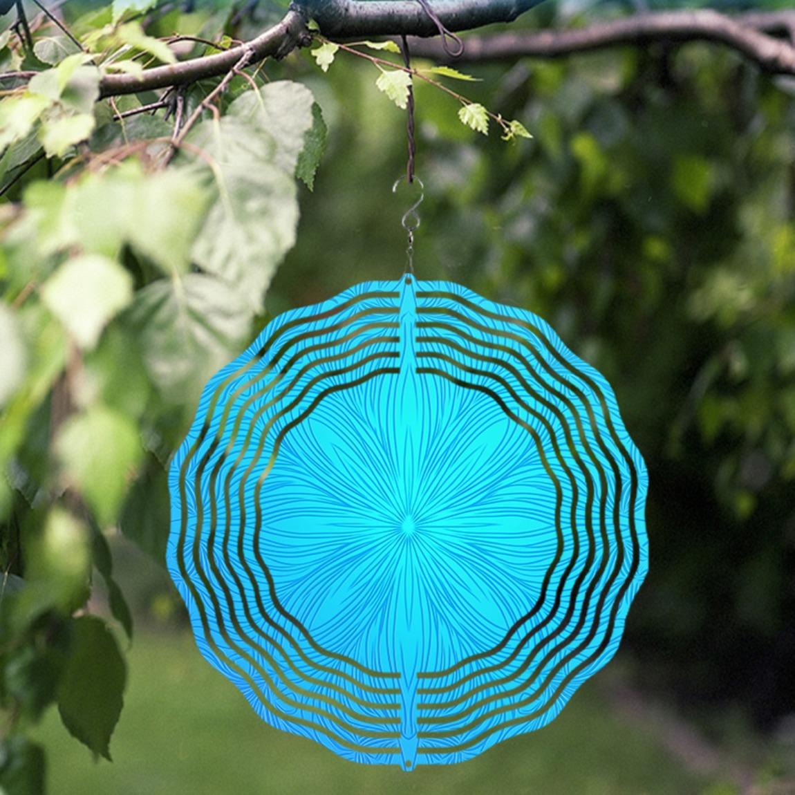 10 Inch Laser Cut Metal Wind Chime Vibrant Blue Swirl Design Durable Outdoor Garden Decor for Patio Balcony Halloween Thanksgiving 01A
10 Inch Laser Cut Metal Wind Chime Vibrant Blue Swirl Design Durable Outdoor Garden Decor for Patio Balcony Halloween Thanksgiving 01A