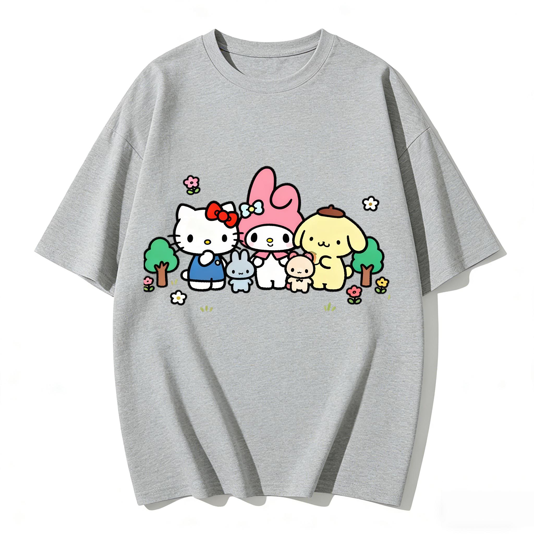Summer Cute Sanrio Characters Group Print Tshirt Casual Short Sleeve Tee for Mom and Daughter Sweet Family Matching Outfits Top S
Summer Cute Sanrio Characters Group Print Tshirt Casual Short Sleeve Tee for Mom and Daughter Sweet Family Matching Outfits Top S