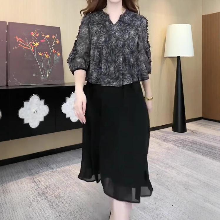 2025 Luxe French Floral Chiffon Plus Size Slimming Dress for Women 6XL (220-240 jin) чёрный
2025 Luxe French Floral Chiffon Plus Size Slimming Dress for Women 6XL (220-240 jin) чёрный