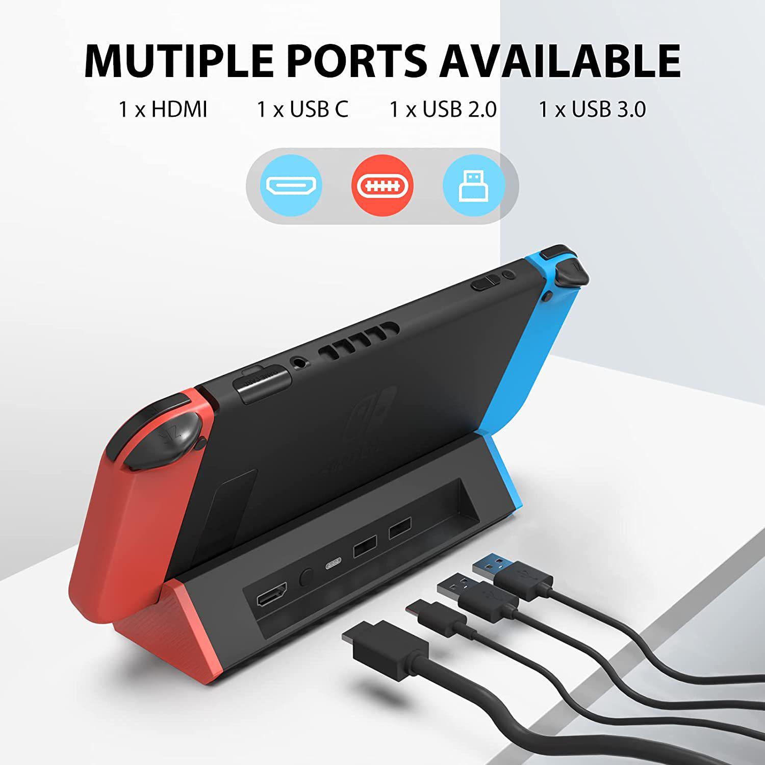 Портативна телевізійна док-станція Nintendo Switch OLED з HDMI-адаптером
Портативна телевізійна док-станція Nintendo Switch OLED з HDMI-адаптером