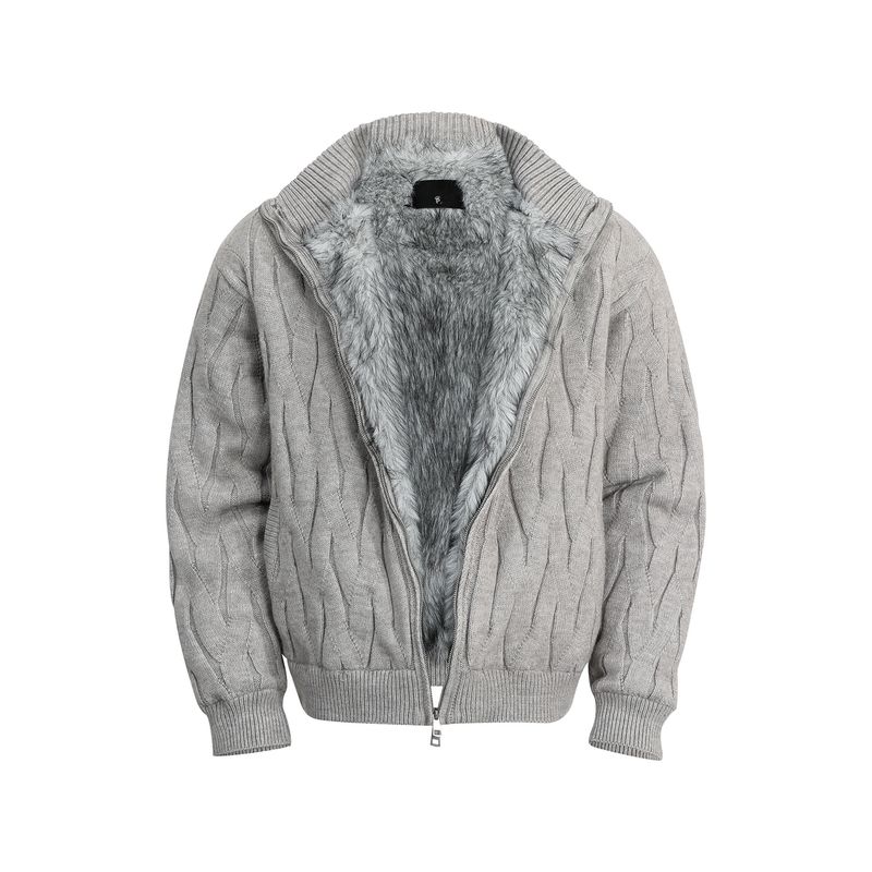 Kisko Winter American-Style Fleece-Lined Heavy Cable Knit Stand-Up Collar Sweater for Men and Women, High-End Feel, Warm Jacket Gray X L
Kisko Winter American-Style Fleece-Lined Heavy Cable Knit Stand-Up Collar Sweater for Men and Women, High-End Feel, Warm Jacket Gray X L