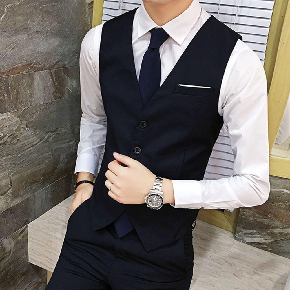 Gentleman Waistcoat Close-fitting Men s Business Vest Solid Color Wedding Waistcoat Waiter Barkeeper Waistcoat 6XL чорний
Gentleman Waistcoat Close-fitting Men s Business Vest Solid Color Wedding Waistcoat Waiter Barkeeper Waistcoat 6XL чорний