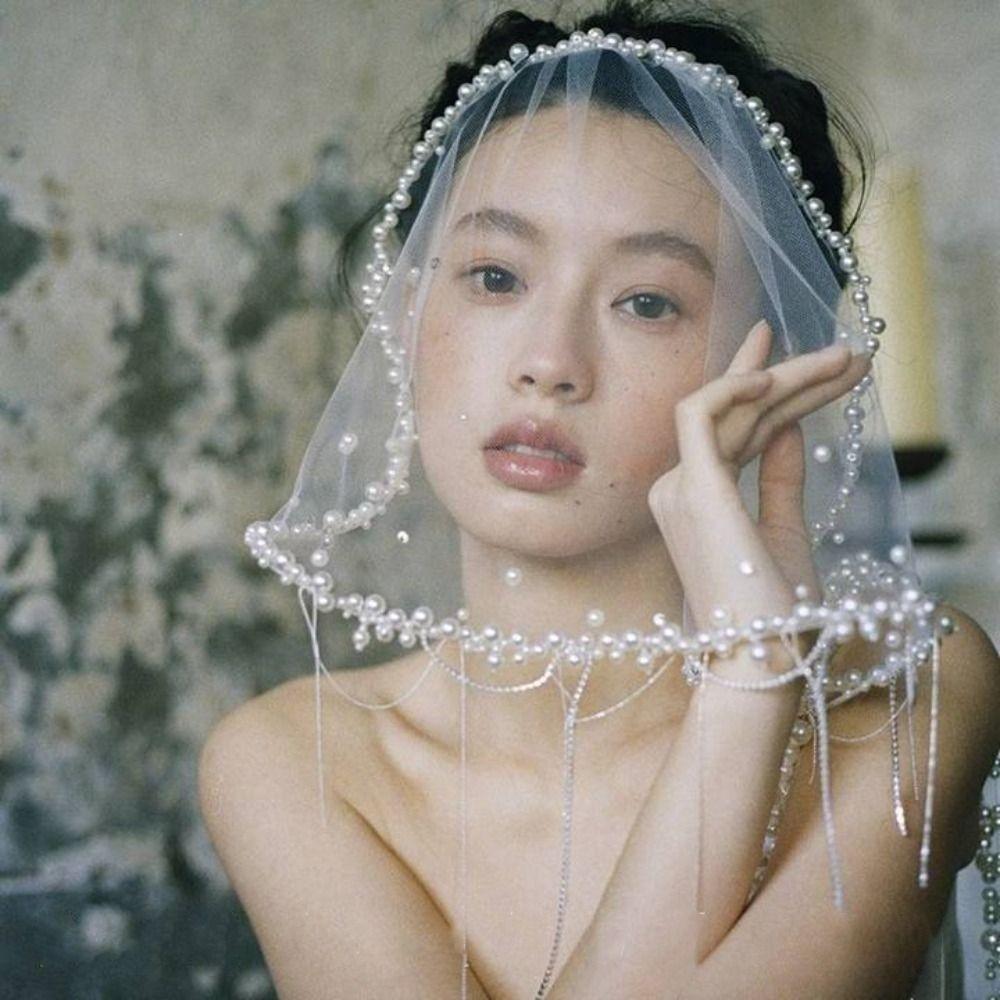 Tassels Wedding Veils Short Bride Head Gauze Elegant Brides Veil Bride Jewelry білий
Tassels Wedding Veils Short Bride Head Gauze Elegant Brides Veil Bride Jewelry білий