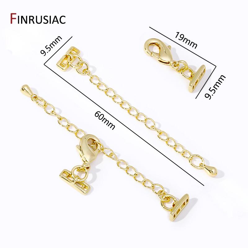 18K Gold Plated Brass 60mm Extension Chain Tail Chain Lobster Clasps Connector For DIY Jewelry Making Accessories 1 piece
18K Gold Plated Brass 60mm Extension Chain Tail Chain Lobster Clasps Connector For DIY Jewelry Making Accessories 1 piece