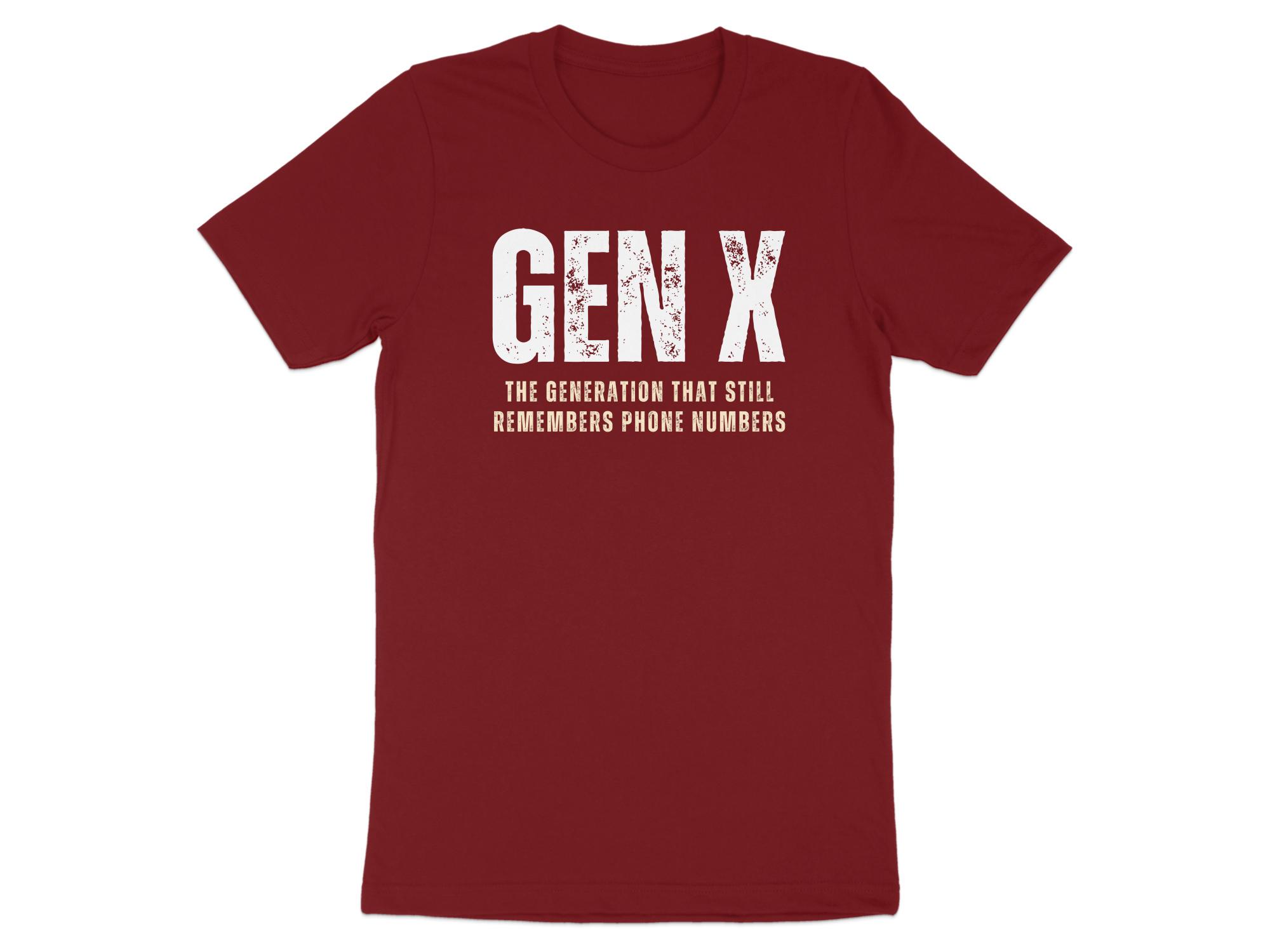 Generation X A Generation That Remembers Phone Numbers Tshirts with Humorous Patterns Nostalgic Tshirts and Retro Quotes 4XL
Generation X A Generation That Remembers Phone Numbers Tshirts with Humorous Patterns Nostalgic Tshirts and Retro Quotes 4XL