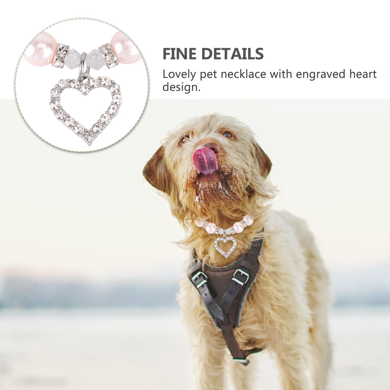 Crystal Heart Pet Necklace with Bling Pearls Adjustable Clasp Pink S Ideal for Special Occasions and Pet Lovers Gift S
Crystal Heart Pet Necklace with Bling Pearls Adjustable Clasp Pink S Ideal for Special Occasions and Pet Lovers Gift S