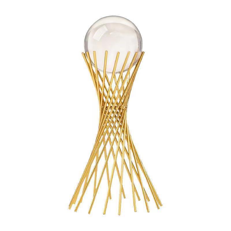 Golden Iron Crystal Ball with Geometric Stand Ornaments Desk Statues Sculpture Decor, for Living Room Bedroom Office Desktop
Golden Iron Crystal Ball with Geometric Stand Ornaments Desk Statues Sculpture Decor, for Living Room Bedroom Office Desktop