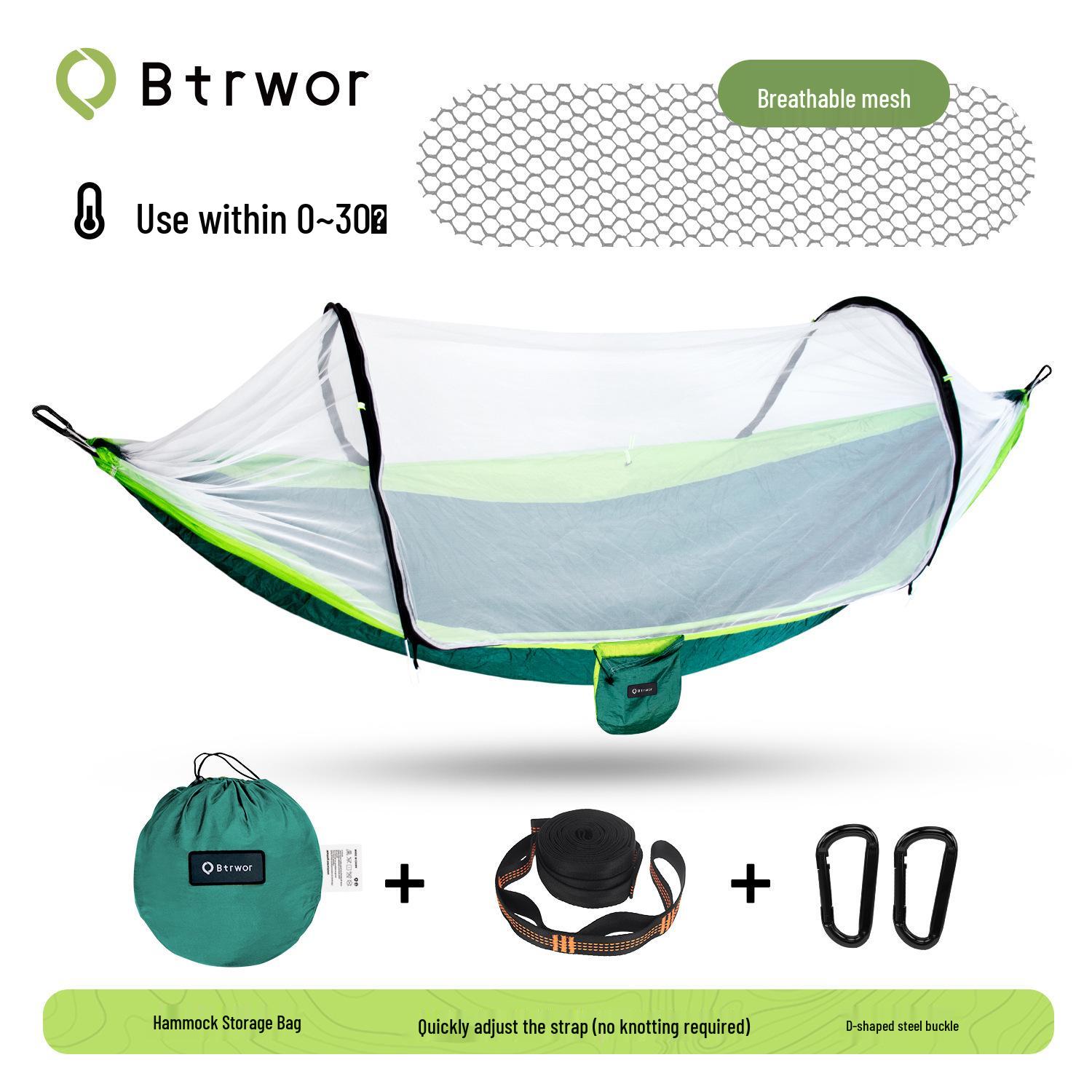 Automatic Quick-Open Double Hammock with Anti-Roll Mosquito Net, Indoor/Outdoor Swing for Dormitory Use
Automatic Quick-Open Double Hammock with Anti-Roll Mosquito Net, Indoor/Outdoor Swing for Dormitory Use