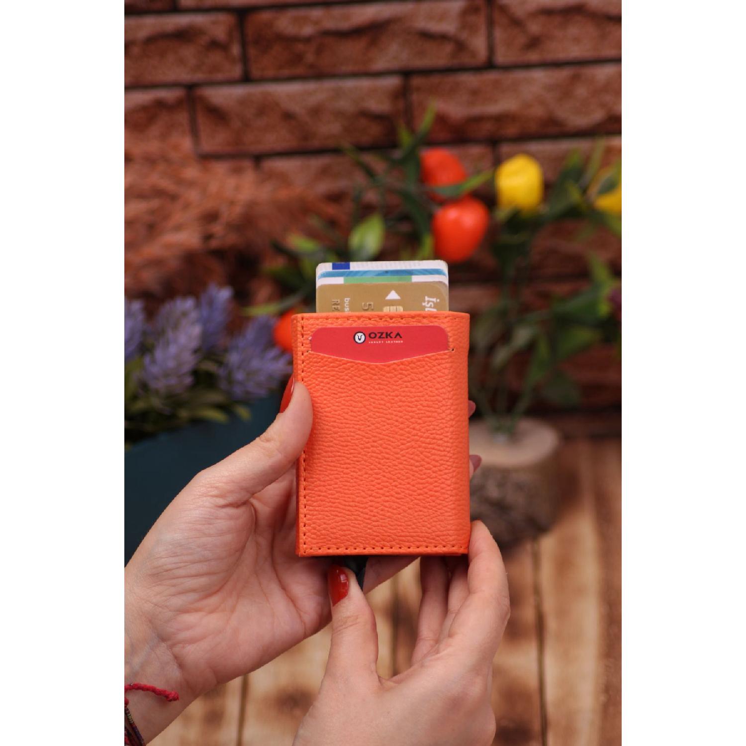 Vegan Leather Card Holder Wallet Portfolio Orange With Faux Leather Mechanism оранжевый
Vegan Leather Card Holder Wallet Portfolio Orange With Faux Leather Mechanism оранжевый