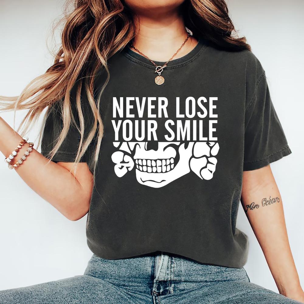 Never Lose Your Smile T Shirts Never Lose Your Smile Skull Funny T-shirt Men Women Short Sleeve Round Neck Tee Streetwear Tshirt L
Never Lose Your Smile T Shirts Never Lose Your Smile Skull Funny T-shirt Men Women Short Sleeve Round Neck Tee Streetwear Tshirt L