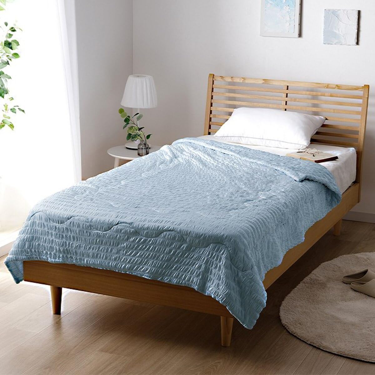 IKEHIKO Cooling Quilt, Single Size, Approx. 140 x 190cm, Blue, Cool to the Touch, Washable, #1195980040108
IKEHIKO Cooling Quilt, Single Size, Approx. 140 x 190cm, Blue, Cool to the Touch, Washable, #1195980040108