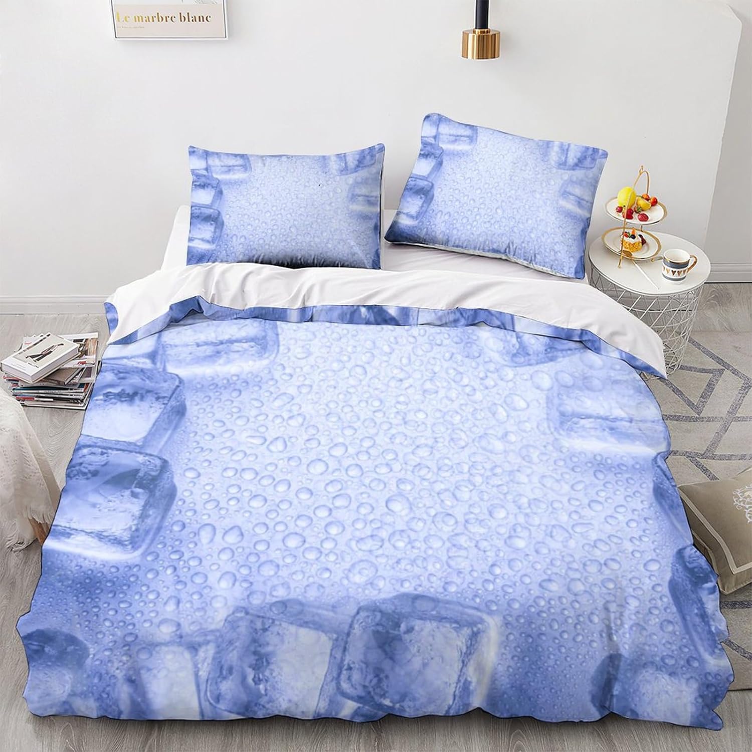 Ice Cube Soft Duvet Cover Set 3D Ice Patern Twin Quen Beding Set Microfiber Sumer-Col Warm Comforter Cover for Al People 2/3 Pieces 120*200cm Single
Ice Cube Soft Duvet Cover Set 3D Ice Patern Twin Quen Beding Set Microfiber Sumer-Col Warm Comforter Cover for Al People 2/3 Pieces 120*200cm Single