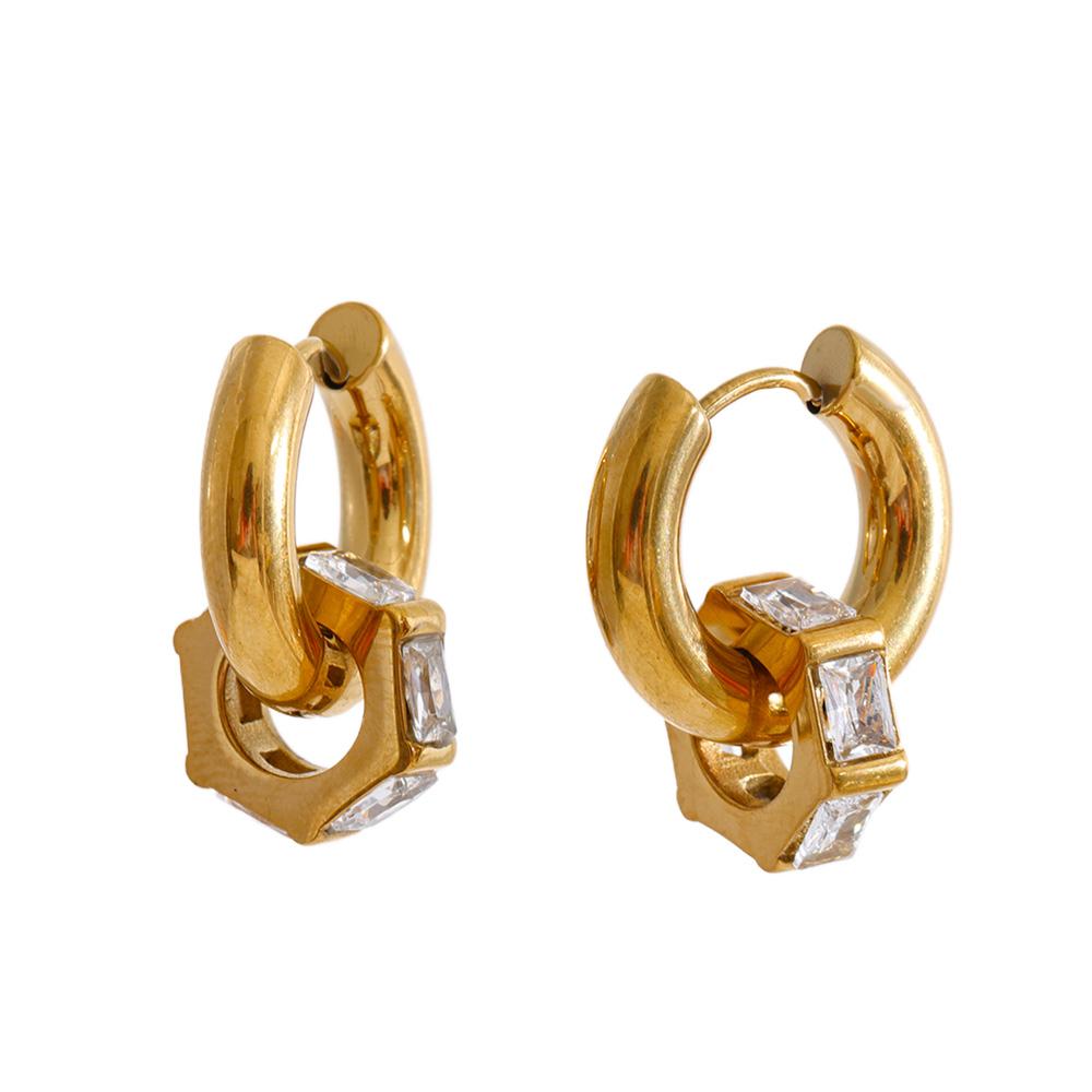 Yhpup Stainless Steel Cubic Zirconia Drop Hoop Daily Earrings for All Occasions 18K Golden PVD Plated Popular Dainty Jewelry
Yhpup Stainless Steel Cubic Zirconia Drop Hoop Daily Earrings for All Occasions 18K Golden PVD Plated Popular Dainty Jewelry