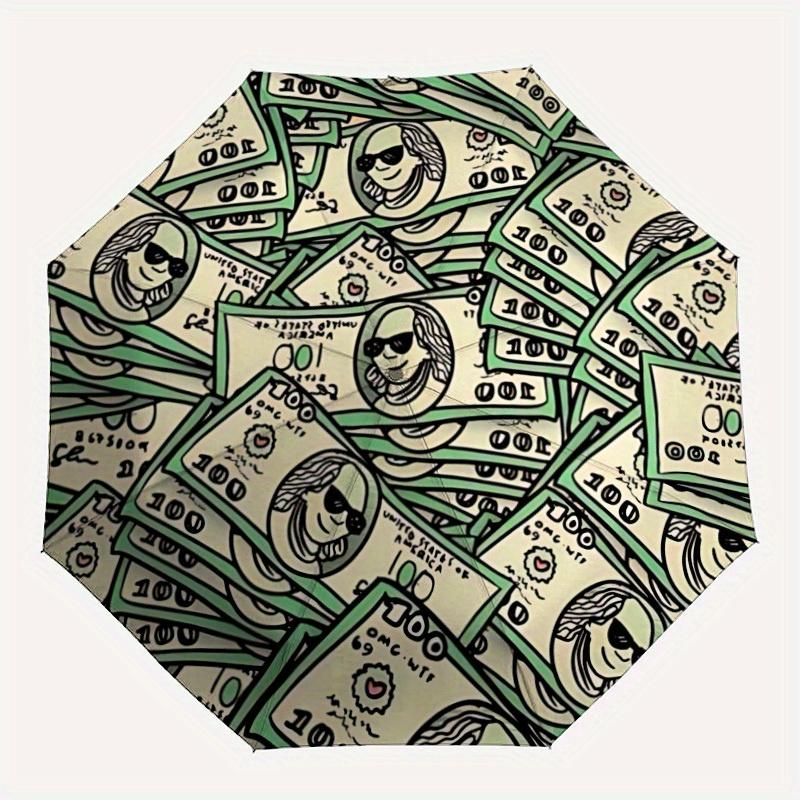1pc Money Pattern Automatic Open/Close Umbrella, Umbrella with cartoon Design, Portable Compact Umbrella for Men & Women, Good Holiday Gift
1pc Money Pattern Automatic Open/Close Umbrella, Umbrella with cartoon Design, Portable Compact Umbrella for Men & Women, Good Holiday Gift