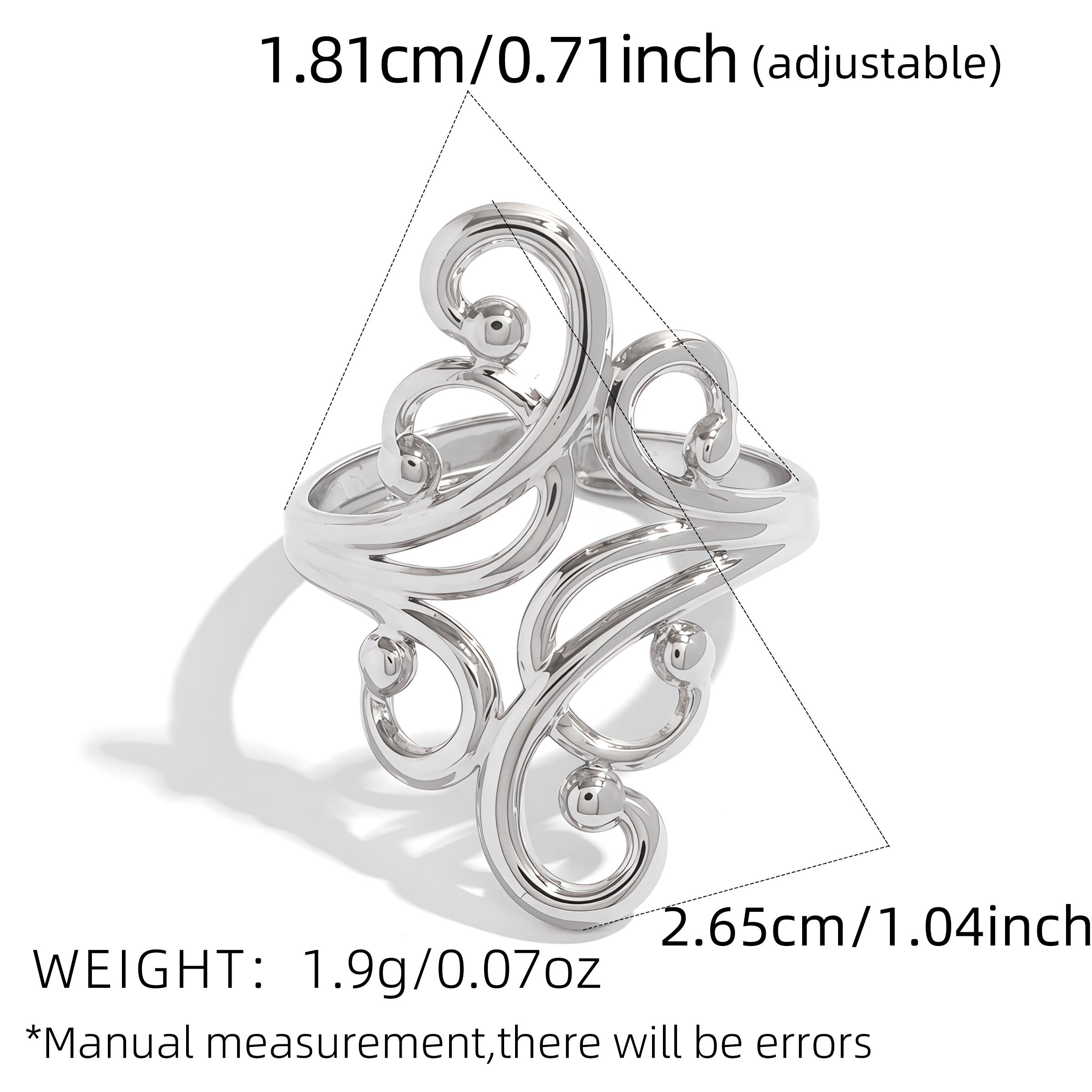 Stainless Steel Hollow Adjustable Open Rings for Women 18K Gold Plated Waterproof High Quality Ladies Zircon For Vacation Etc resizable
Stainless Steel Hollow Adjustable Open Rings for Women 18K Gold Plated Waterproof High Quality Ladies Zircon For Vacation Etc resizable