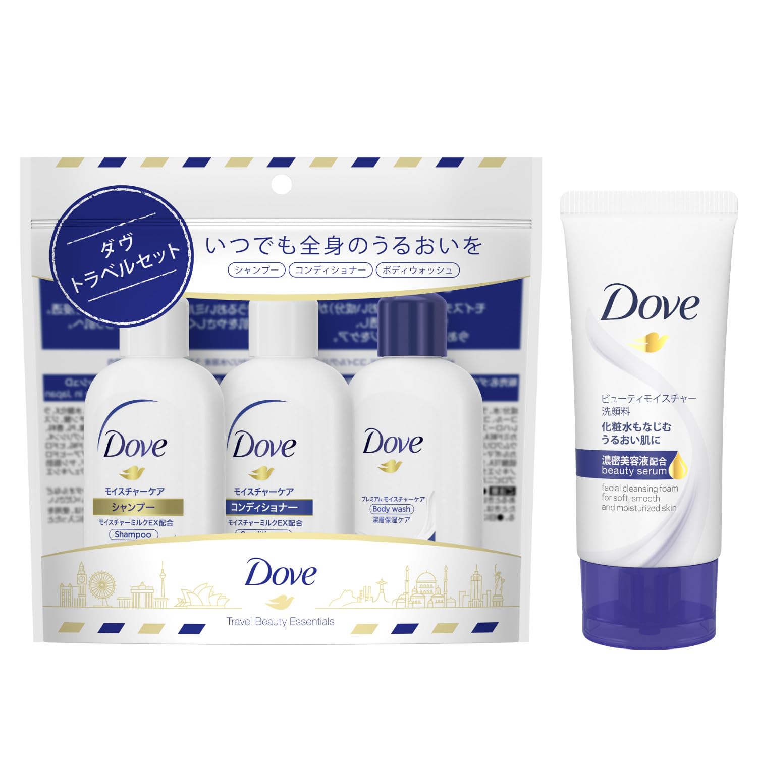 Dove Body and Face Wash Travel Set 45g 45g 45g Shampoo, Conditioner, Wash, (Mini Sizes + + + 30g) білий
Dove Body and Face Wash Travel Set 45g 45g 45g Shampoo, Conditioner, Wash, (Mini Sizes + + + 30g) білий