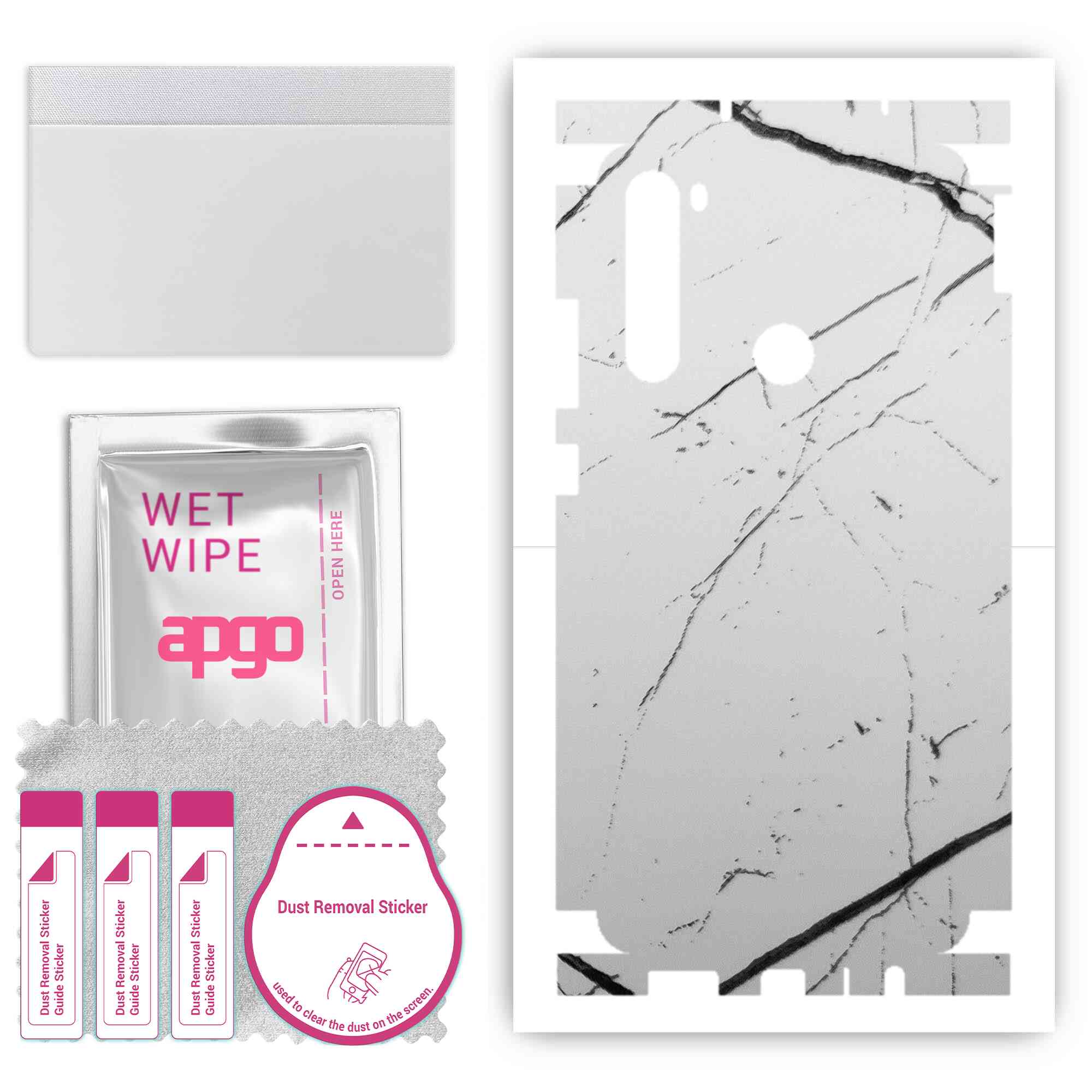 Apgo Protective Skin Sticker for the back+sides compatible with Xiaomi Redmi Note 8T, Full Wrap Film, Foil, Vinyl - Pattern White Marble
Apgo Protective Skin Sticker for the back+sides compatible with Xiaomi Redmi Note 8T, Full Wrap Film, Foil, Vinyl - Pattern White Marble