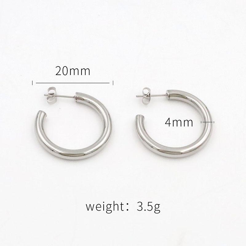 Wind Metal Simple And Versatile Circle Popular Jewelry Girls Girlfriend Titanium Steel C-Shaped Earrings
Wind Metal Simple And Versatile Circle Popular Jewelry Girls Girlfriend Titanium Steel C-Shaped Earrings