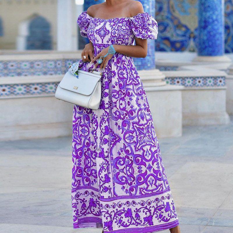 Fd1247 in Stock 2023 Spring New Fashionable Cross-Border Style Elegant Off-Shoulder High-Waist Bohemian Dress Purple S
Fd1247 in Stock 2023 Spring New Fashionable Cross-Border Style Elegant Off-Shoulder High-Waist Bohemian Dress Purple S