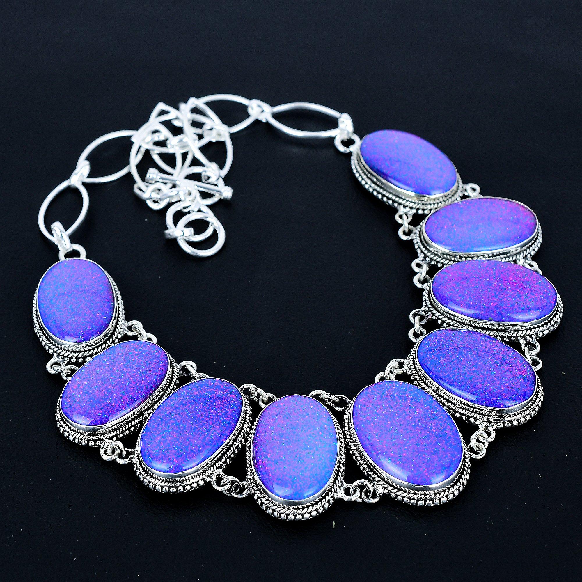 Blue Shani Triple Fire Opal Necklace, 925 Sterling Silver Jewelry, Gemstone Jewelry Adjustable Chain Necklace Handmade Jewelry Birthday Gift 20 синій
Blue Shani Triple Fire Opal Necklace, 925 Sterling Silver Jewelry, Gemstone Jewelry Adjustable Chain Necklace Handmade Jewelry Birthday Gift 20 синій