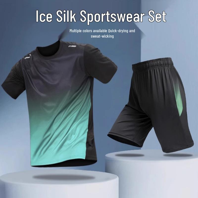 Men s Quick-Dry Summer Sports Suit: Ice Silk T-Shirt & Shorts for Basketball, Football, Running, Training 2XL
Men s Quick-Dry Summer Sports Suit: Ice Silk T-Shirt & Shorts for Basketball, Football, Running, Training 2XL
